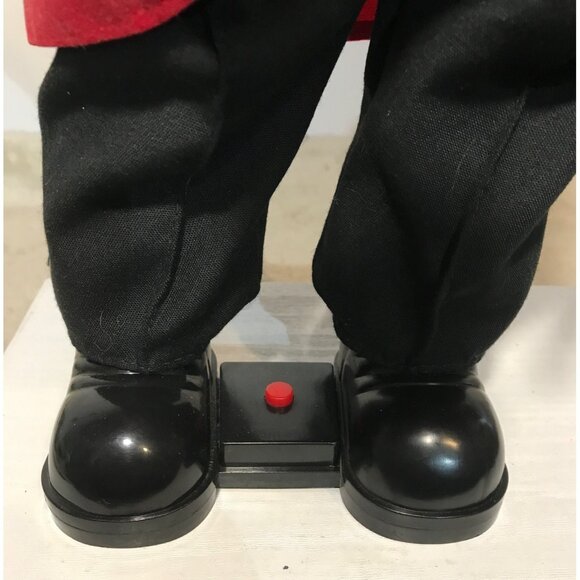 Animated Jazz Santa Claus Saxaphone Velvet Suit Jingle Bells 15" READ - Picture 8 of 10